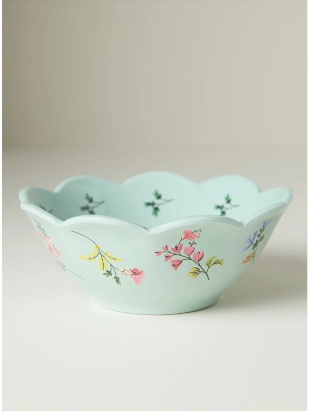 Anthropologie Annette Floral Melamine Nut bowl ice cream bowl